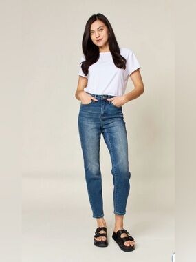 JUDY BLUE TUMMY CONTROL HIGH WAIST SLIM JEANS JB88776 11/30